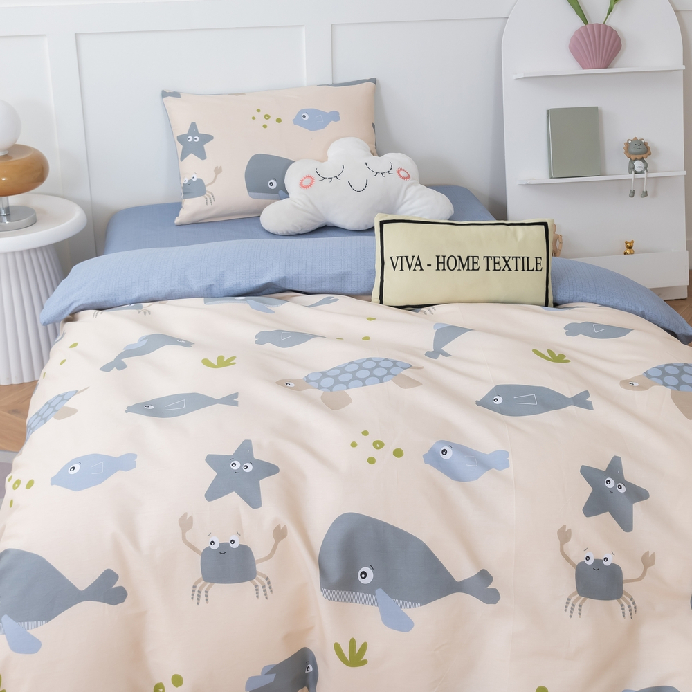 Комплект постельного белья на резинке Сатин Люкс KIDS 100% хлопок CDKR050