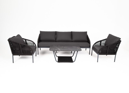 Канны лаунж-зона 5-местная плетеная из роупа (веревки)