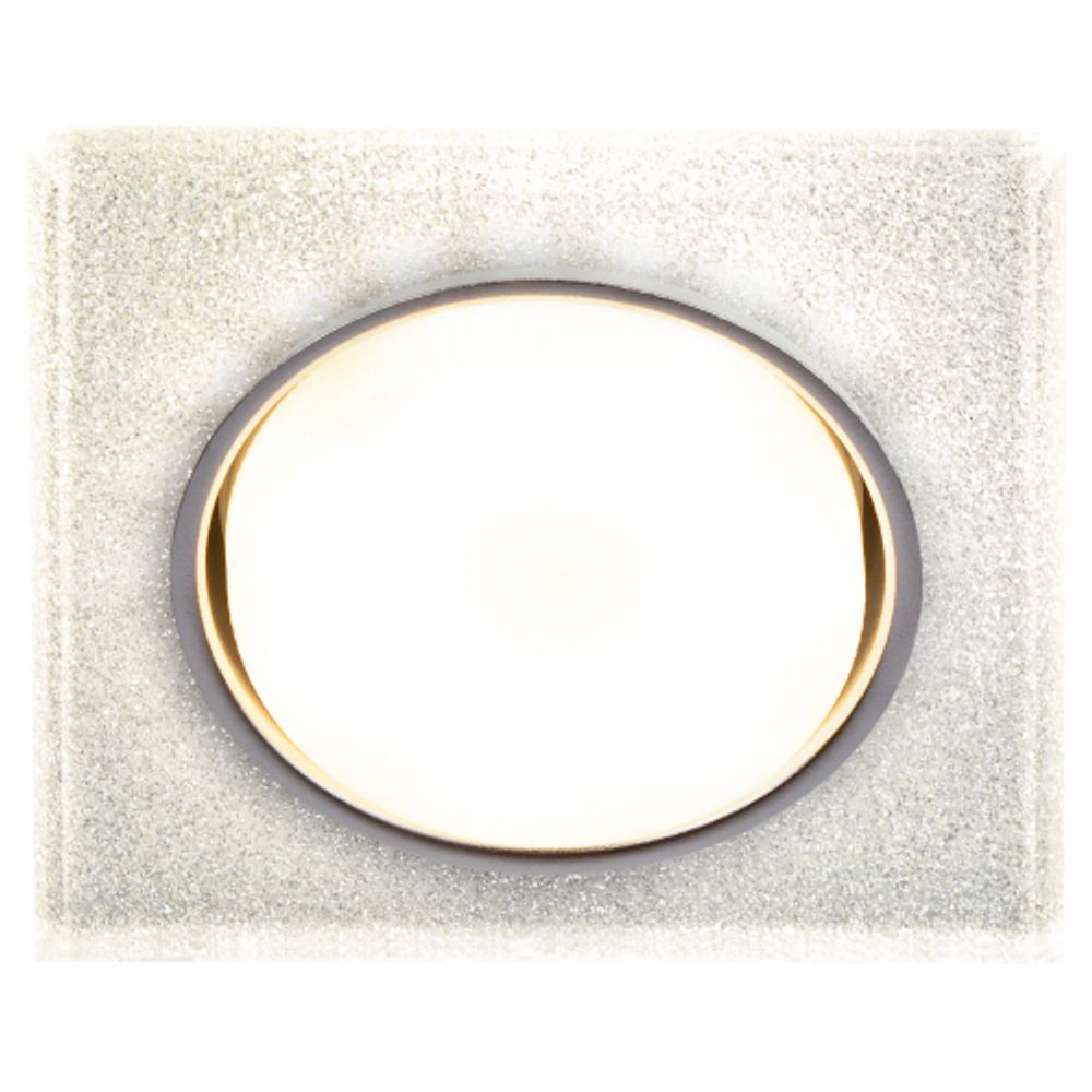 Встраиваемый светильник со светодиодной подсветкой ЭРА DK LD50 CH/SHSL GX53 хром серебро | Встраиваемые LED светильники