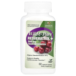 Genceutic Naturals, Wild & Pure™, ресвератрол+, 60 вегетарианских капсул