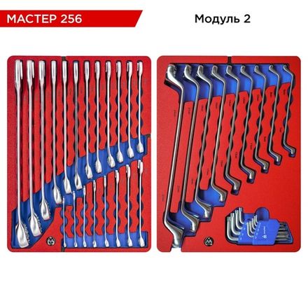 Цена на МАСТАК (52-05256G) Набор инструментов 256 предметов, "МАСТЕР 256", в серой тележке