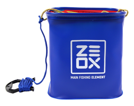Ведро для рыбалки Zeox Bucket With Rope and Mesh 15л складное