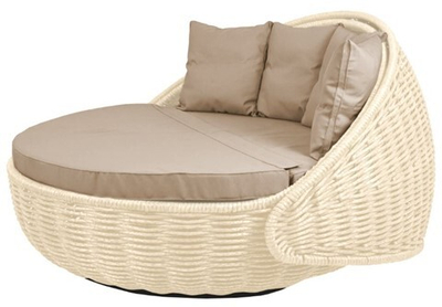 Шезлонг Диван-кровать Nestbed (белый, подушка светло-серая)