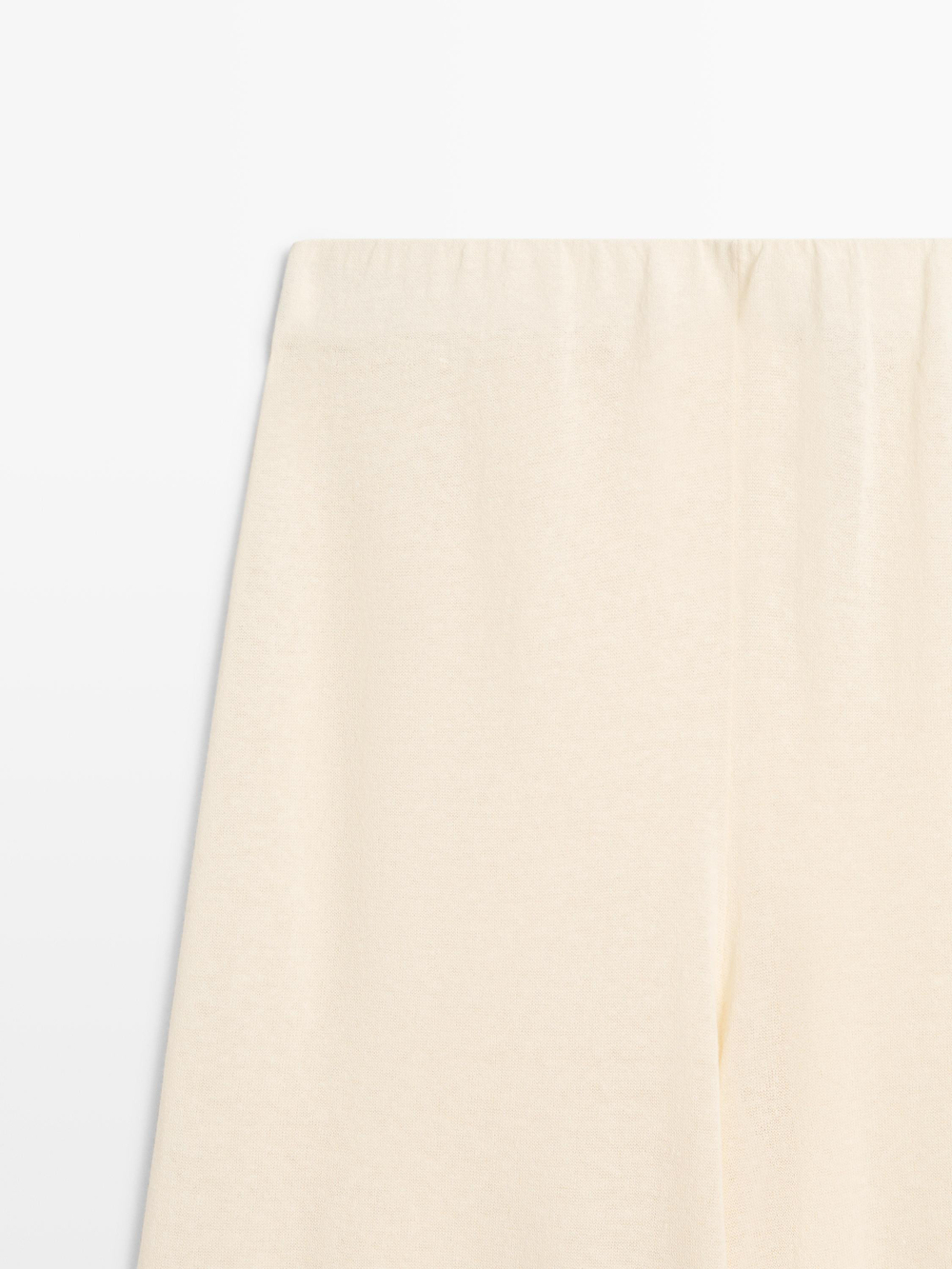 Massimo Dutti Широкие струящиеся брюки, ванильный