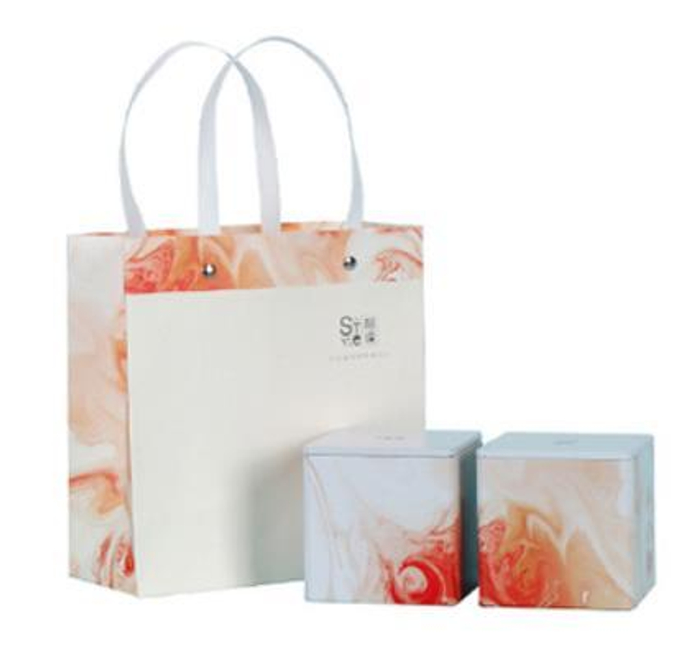 269075.1 Пакет подар. "СТИЛЬ" h=17см, размер=17см, мел.бумага оранжевый