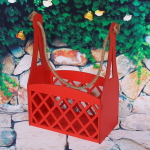 Кашпо из дерева «Красная корзинка»