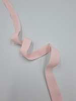 Бейка эластичная матовая светло-розовая 15 мм (Pantone 12-1706 TPG)