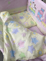 Комплект в кроватку 6-ти предметный "Паровозик звездочка желтый"