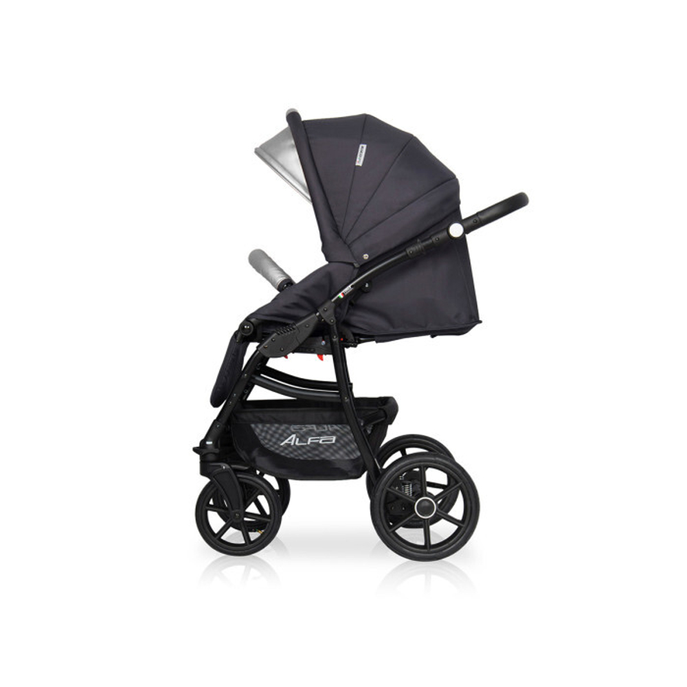 Коляска  ALFA Ecco (3 в 1) (RIKO BASIC) 01 графит-серый
