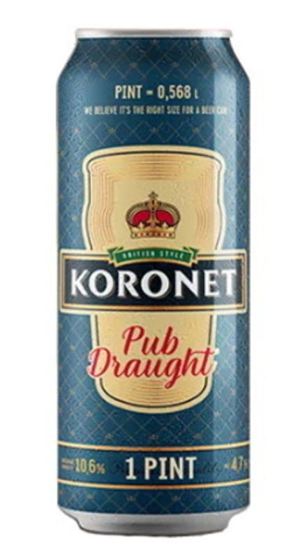 Пиво Лидское "Koronet Pub Draught" 0,568л. пинта ж/банка