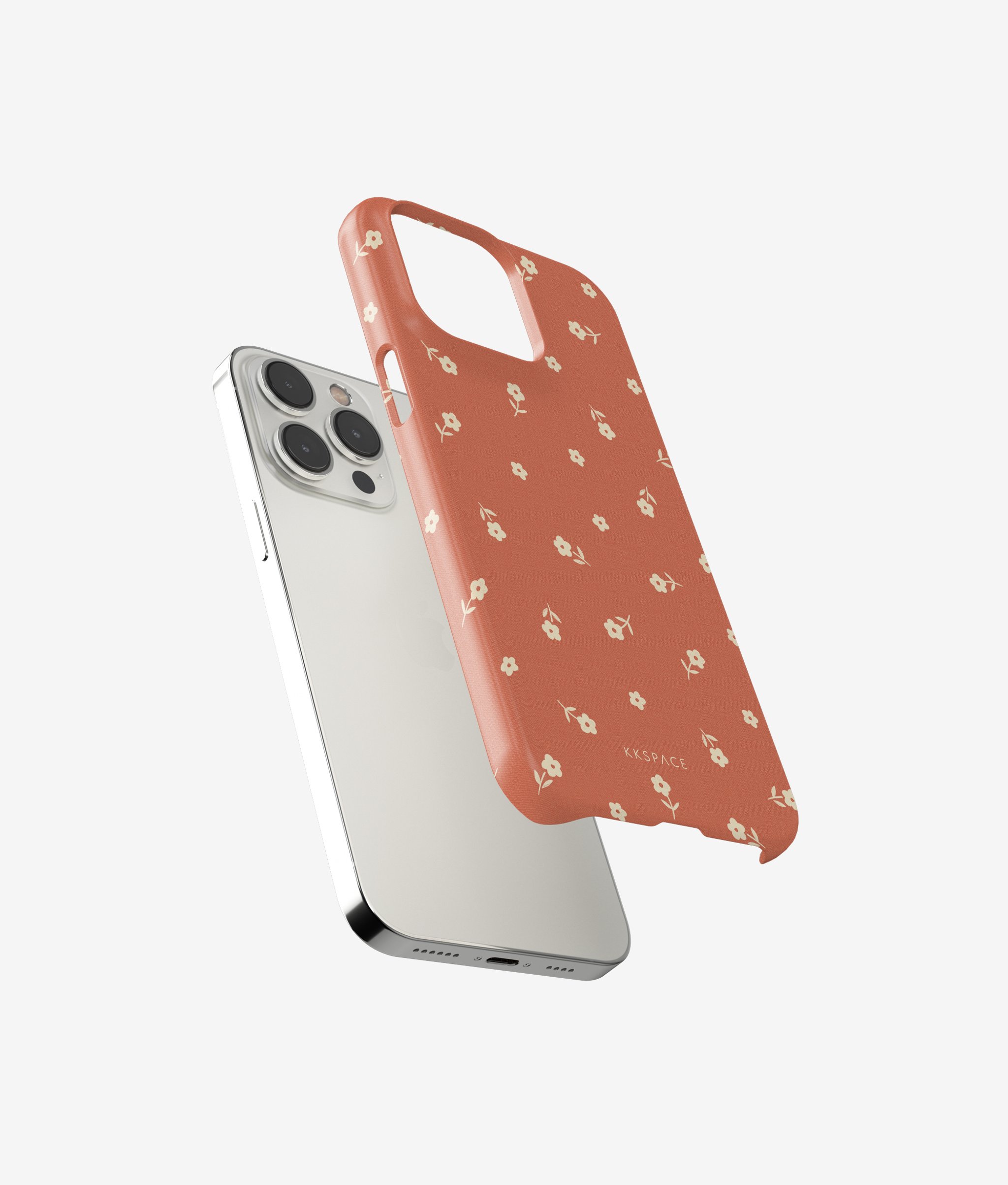 Чехол EARLY FLOWERS (оранжевый) для iPhone