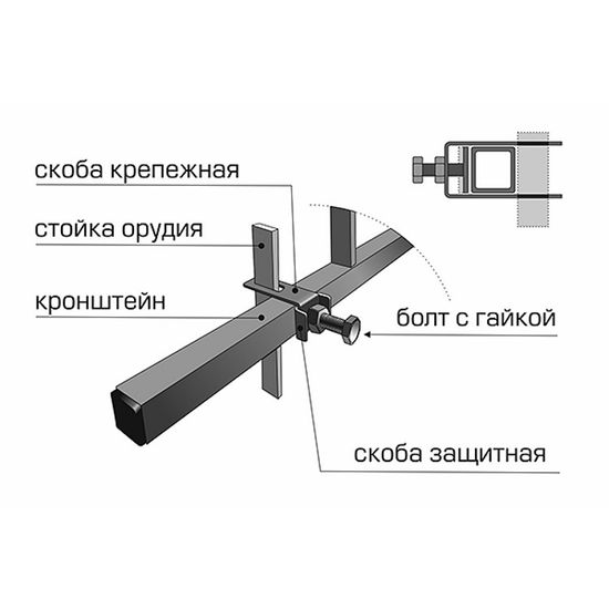 Окучник двухрядный нерегулируемый к мотоблоку Нева ВРМЗ Т-10 00.25.13.00.00