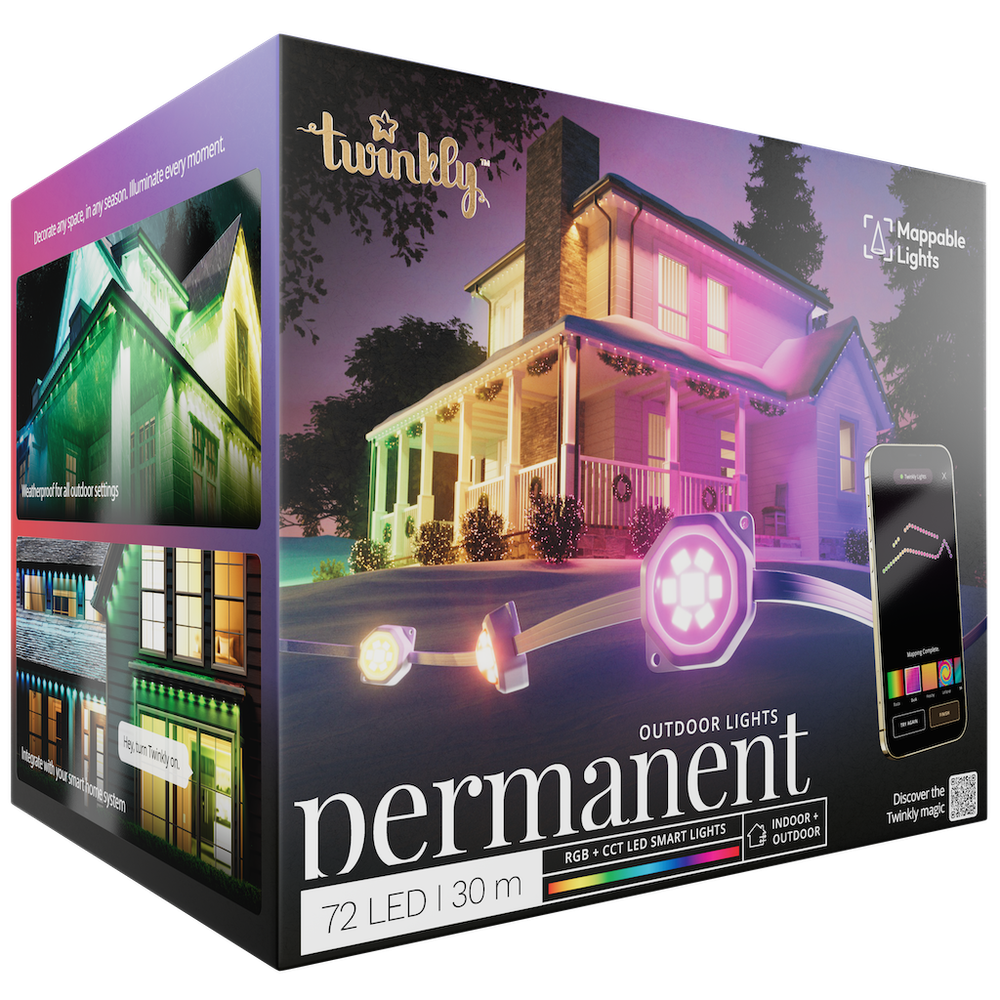 Twinkly уличные огни 72led, 30м белый провод