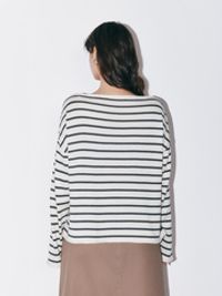 Лонгслив вязаный "Молоко/Графит" женский