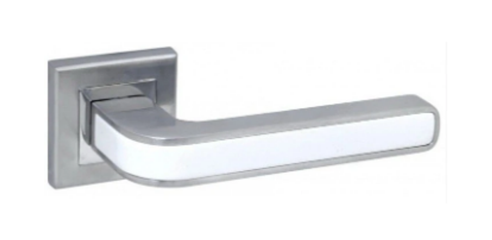 Ручка дверная PIEZA Q360 WHITE / CHROME (Хром/Белый) ADDEN BAU
