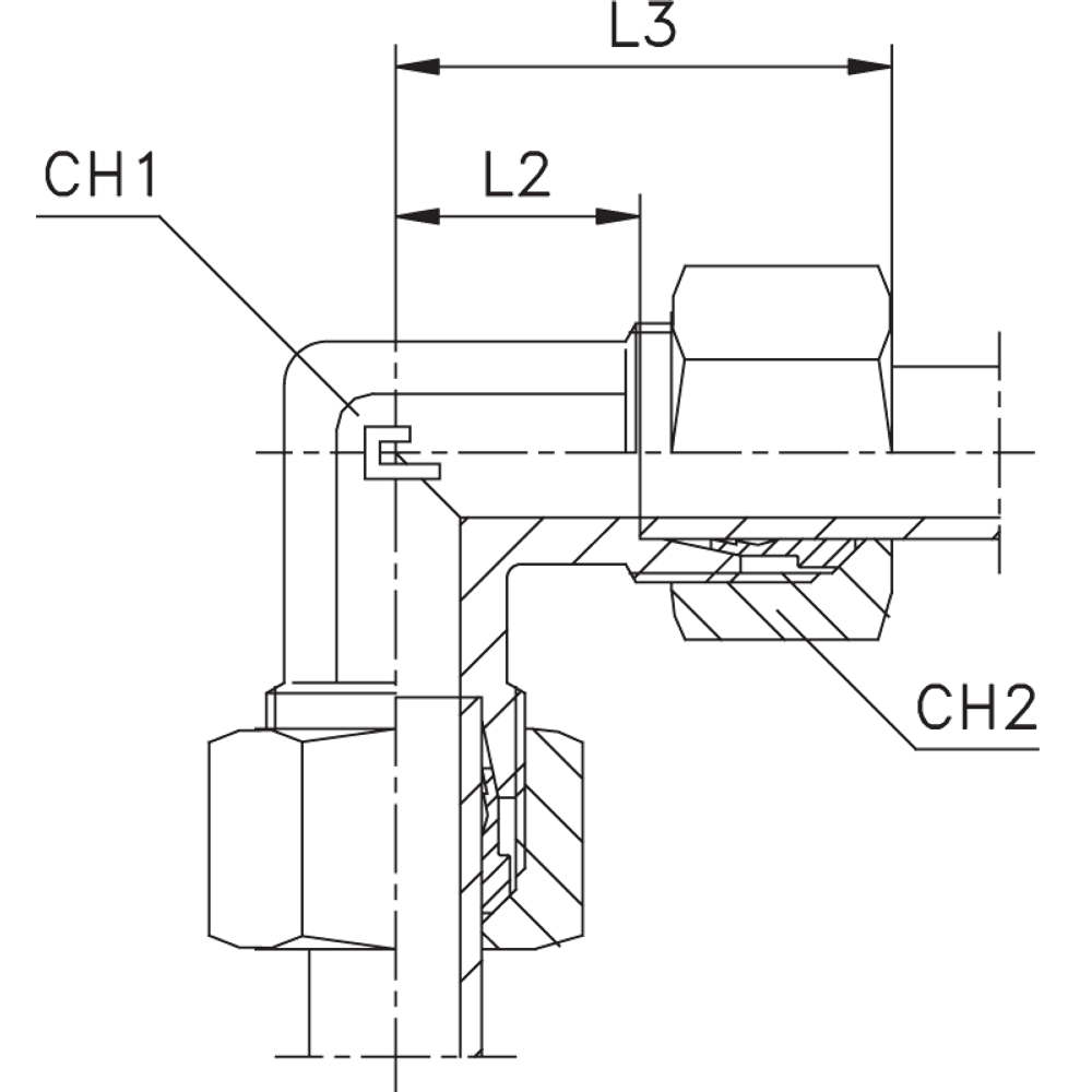 Соединение P90 DS14 M22х1.5 (в сборе)