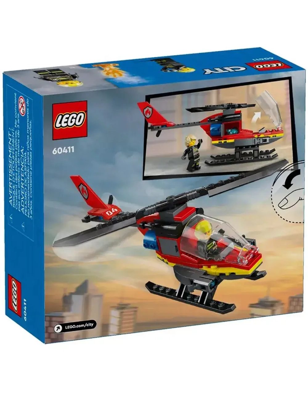 Лего Сити Пожарный вертолет 60411 Lego City