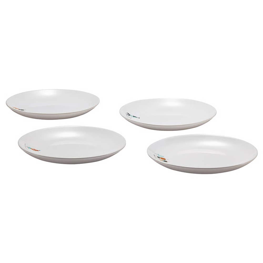 СПУТЛИЛЯ SPJUTLILJA Тарелки 20 см набор, белые