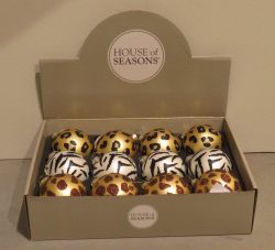 Набор шаров 12шт 8см House of Seasons с животным орнаментом в ассортименте 3 вида