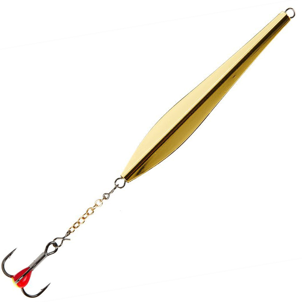 Блесна вертикальная зимняя Lucky John DOUBLE BLADE с цепочкой и тройником (65мм, 11гр)