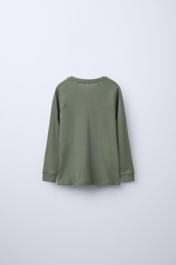 ZARA ПИЖАМА ИЗ СМЕСОВОЙ МЕРИНОСОВОЙ ШЕРСТИ, ЗЕЛЕНЫЙ