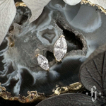 Накрутка "One Marquise" - Желтое золото - White CZ