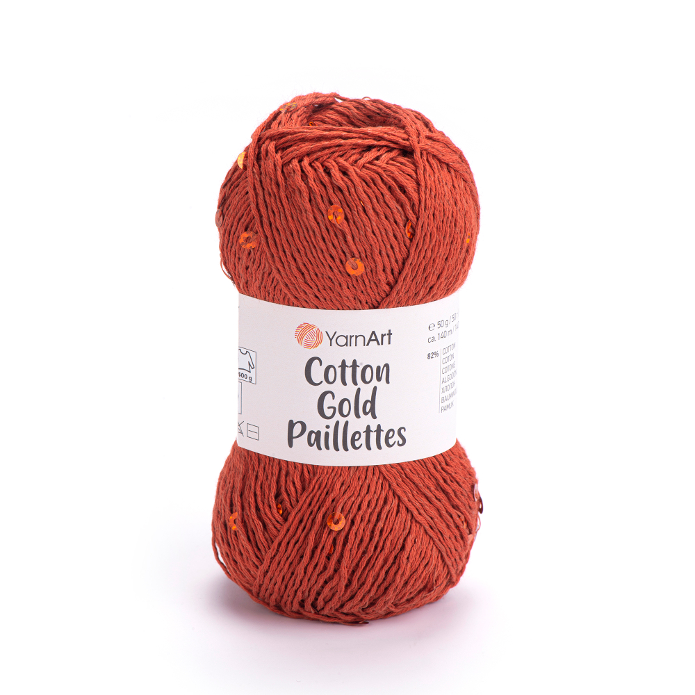 Пряжа YarnArt Cotton Gold Paillettes (7117)