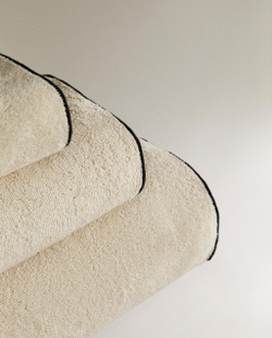 Zara Home Полотенце для лица и рук из хлопка, чёрный · 4596/013