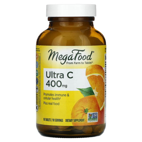 MegaFood, Ultra-C, витамин C, 400 мг, 90 таблеток