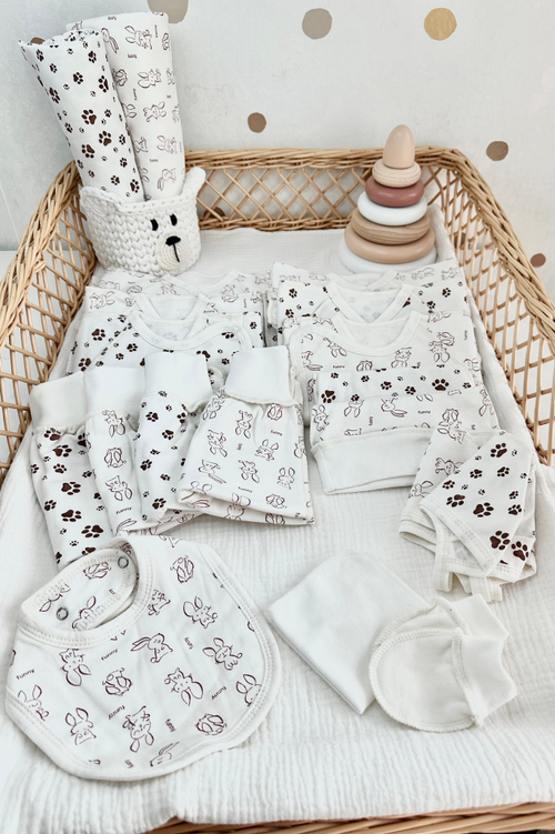 Комплект одежды из 20 предметов «Зайки/Лапки » (утепленный)