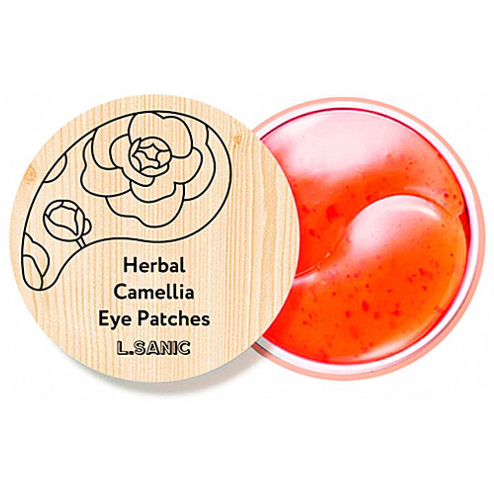 L&#39;Sanic Патчи гидрогелевые с экстрактом камелии - Herbal camellia hydrogel eye patches
