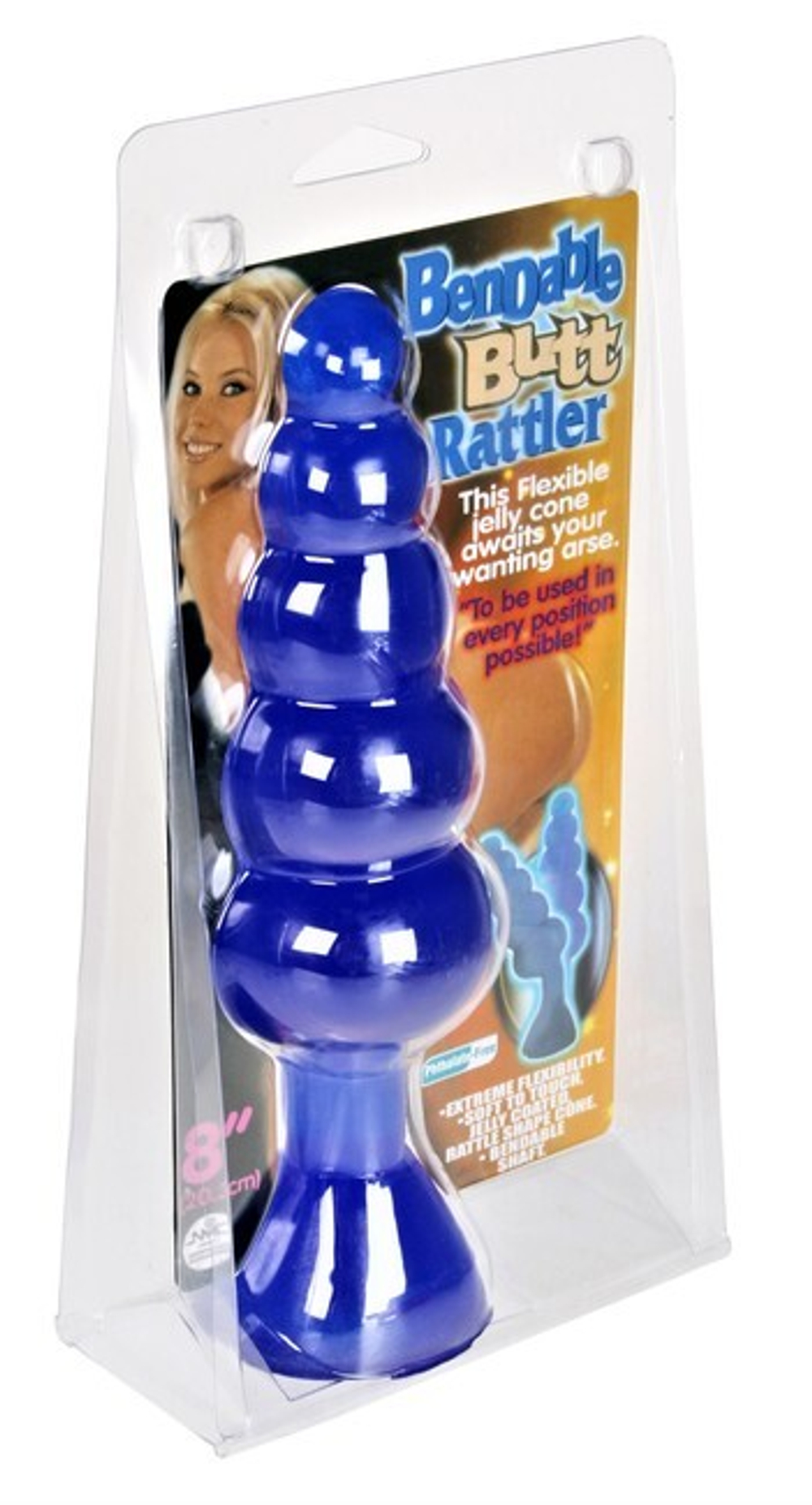 Втулка анальная большая Bendable Rattler (20 см , синий ) (Цвет: синий)