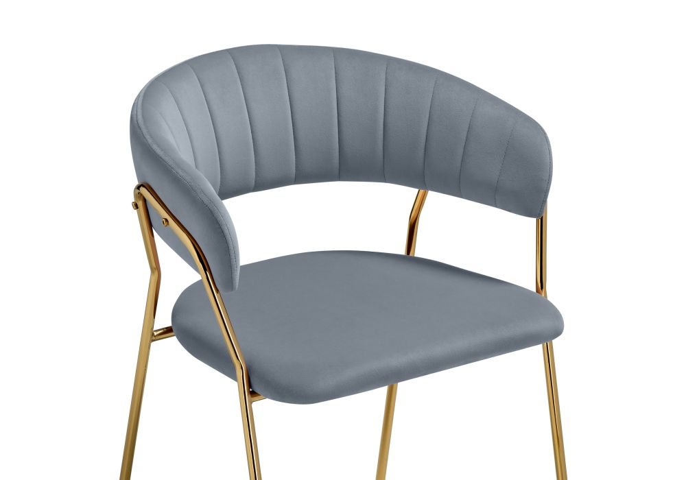 Стул на металлокаркасе Kamelia 1 gray / gold
