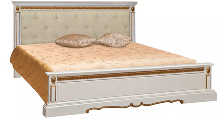 Кровать двойная «Милана» низкое изножье мягкая спинка