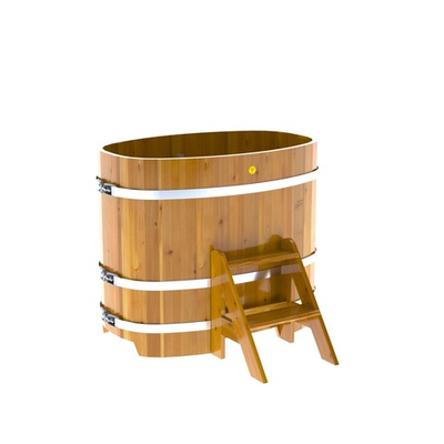 Купель овальная из лиственницы 0,76х1,16