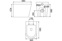 Приставной унитаз IDDIS Calipso Rimless безободковый CALRDSEi26