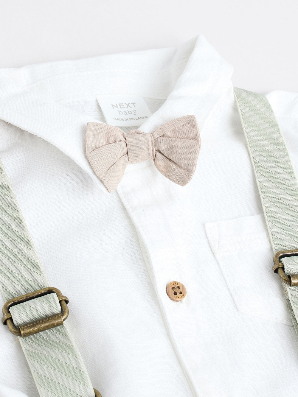 Комбинезон и боди в комплекте для малышей Next E47-903, Белый, Светло-зеленый