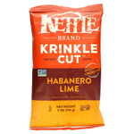 Kettle Foods, Картофельные чипсы Krinkle Cut, хабанеро и лайм, 141 г (5 унций)
