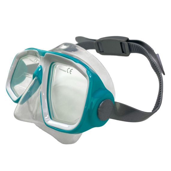 Маска подростковая Scorpena бело-зеленая