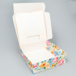 Коробка складная «Расцветай», 26 х 26 х 8 см