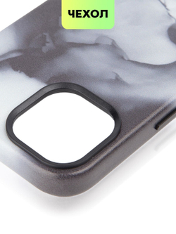 Чехол BROSCORP для Apple iPhone 14 (арт. IP14-AQUARELLE-BLACK)