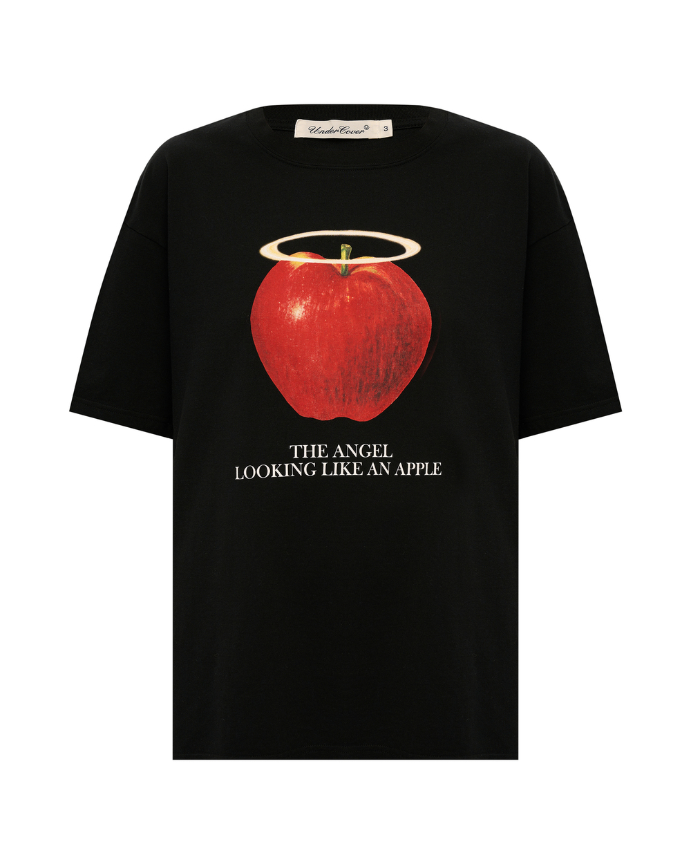 UNDERCOVER ФУТБОЛКА ЧЕРНАЯ THE ANGEL LOOKING LIKE AN APPLE