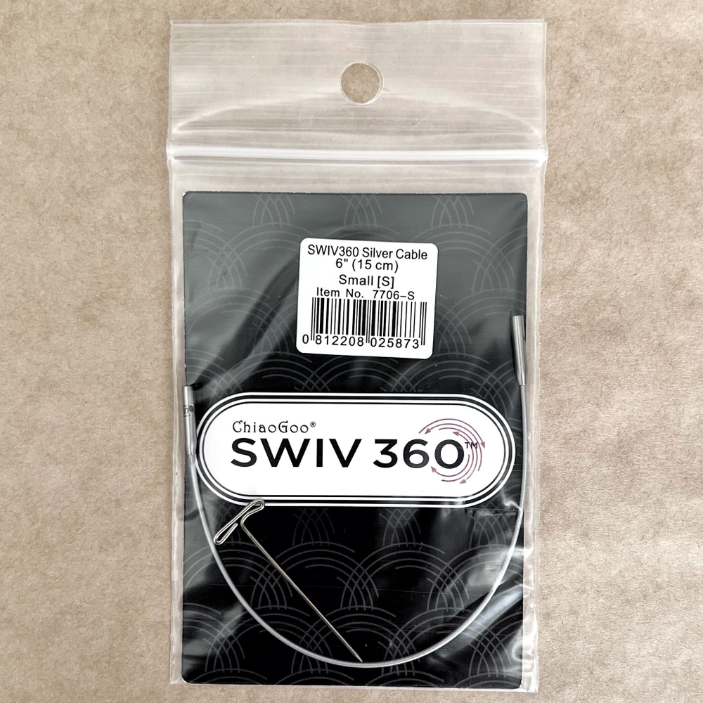 ChiaoGoo, Леска SWIV360, 93 см Small для съемных спиц размера S (готовая длина спиц 120см)