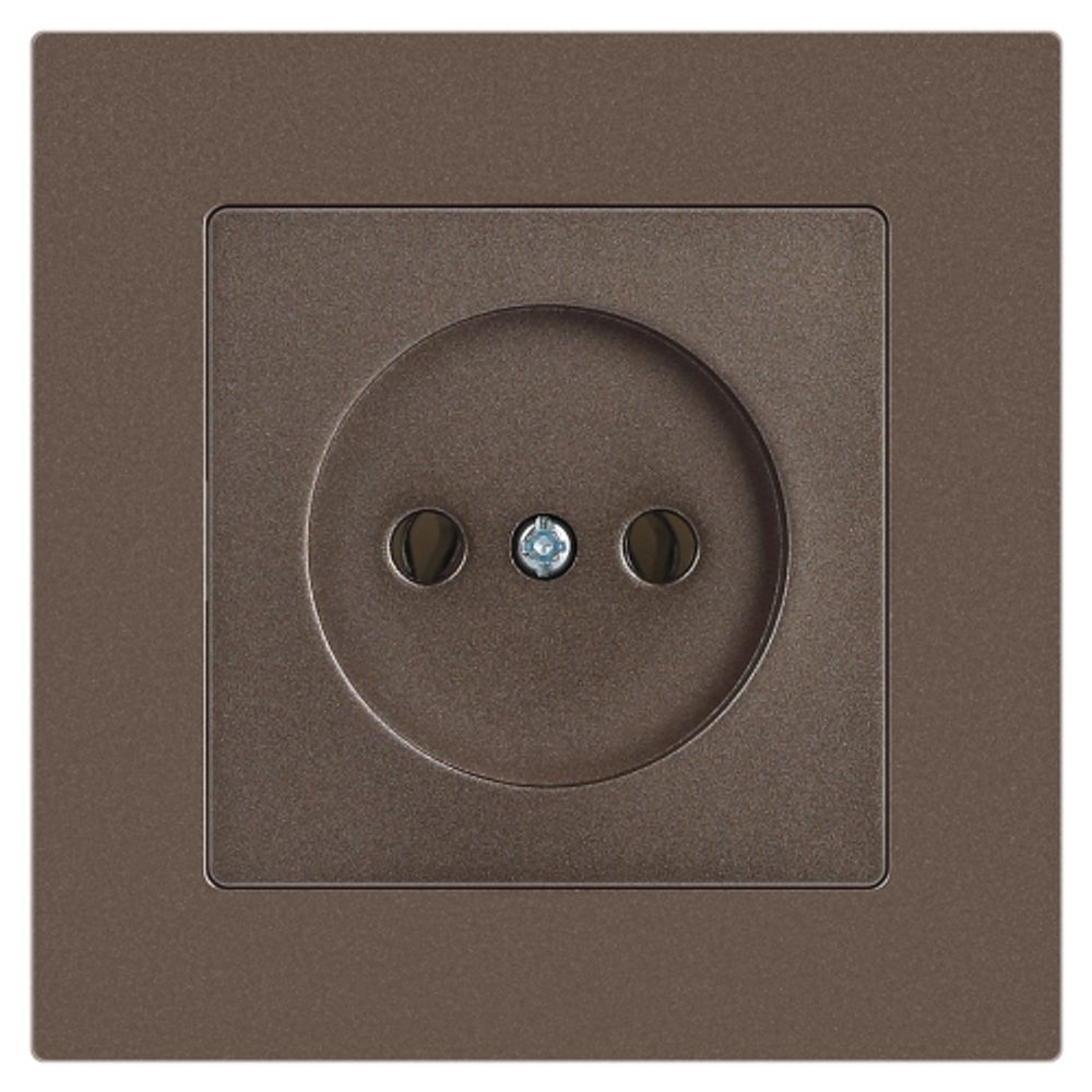 Розетка Intro Accent 6-201-08 2P 16А-250В IP20 СУ AL/CU бронза | Intro
