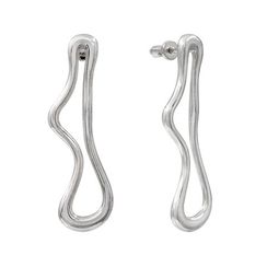 Серьги Силуэт из серебра 925 пробы