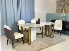 Стол Carice, 220х110 см, белый керамогранит