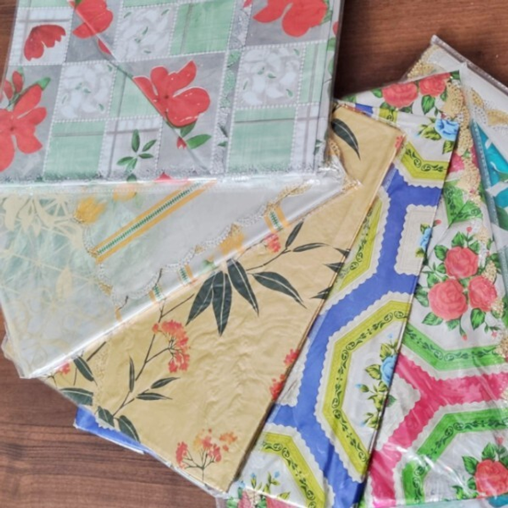 Скатерть столовая Golden/Silver лазерная печать ПВХ толщина 0,20мм размер 110*140 расцветки в ассортименте