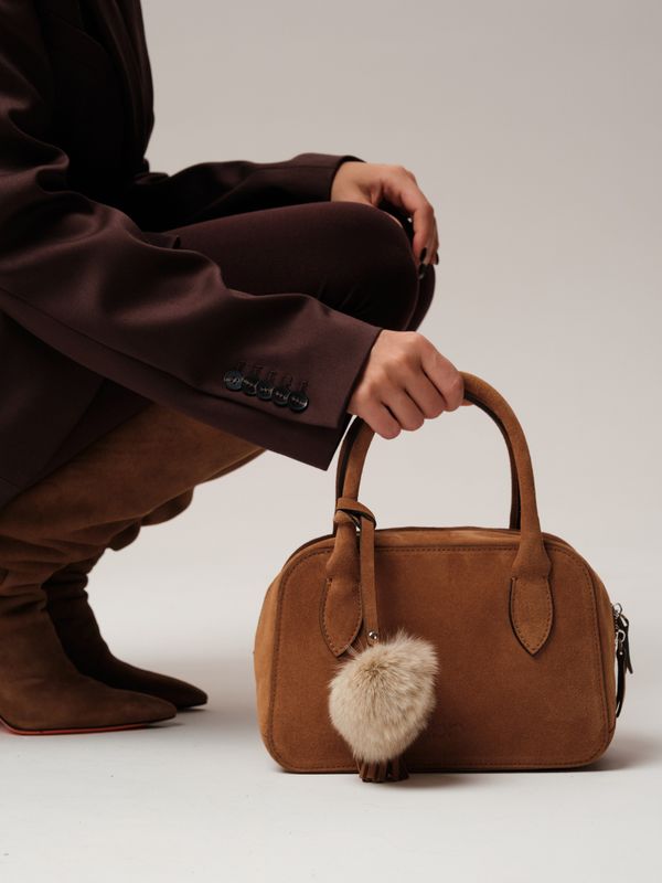 Замшевая сумка DBR 31348 светло-коричневый