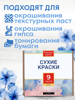Набор сухих красок 9 цветов «Silver»