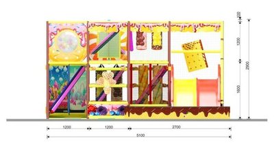 Детский игровой лабиринт «В стране чудес» (7,2*5,1*2,9 м)